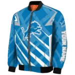 personalized detroit lions chevron angles blue bomber jacket best selling