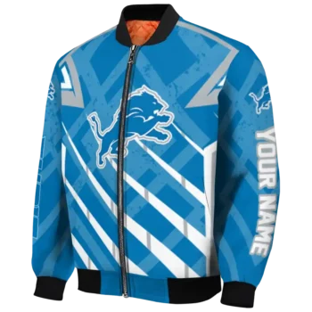 personalized detroit lions chevron angles blue bomber jacket best selling