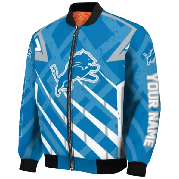 personalized detroit lions chevron angles blue bomber jacket best selling