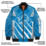 personalized detroit lions chevron angles blue bomber jacket best selling