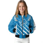 personalized detroit lions chevron angles blue bomber jacket best selling