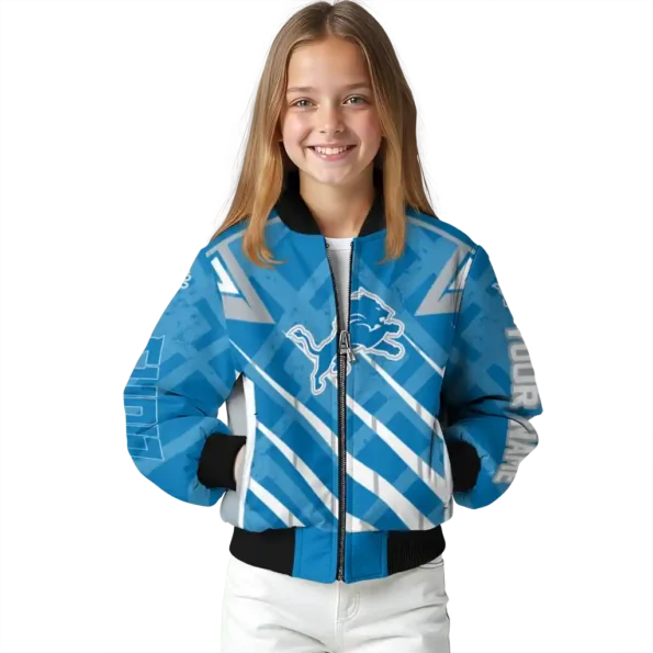 personalized detroit lions chevron angles blue bomber jacket top rated