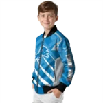 personalized detroit lions chevron angles blue bomber jacket best selling