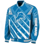personalized detroit lions chevron angles blue varsity jacket best selling.webp