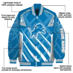 personalized detroit lions chevron angles blue varsity jacket best selling.webp