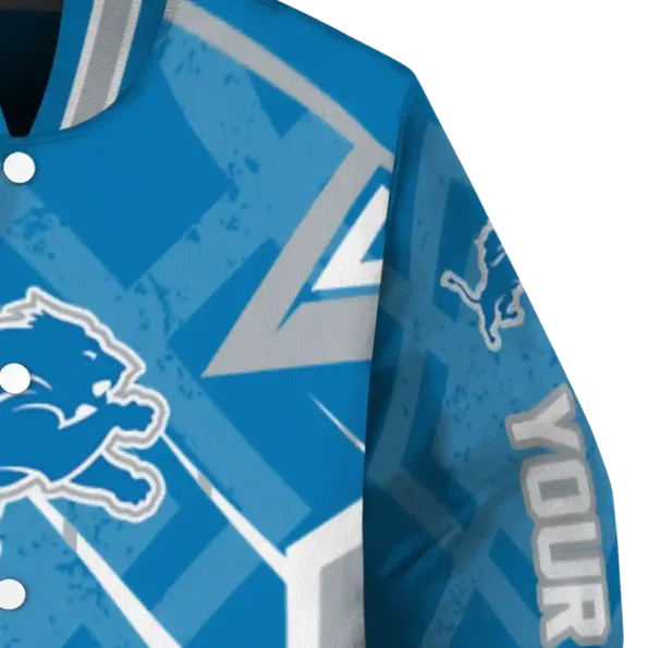 personalized detroit lions chevron angles blue varsity jacket premium grade.webp