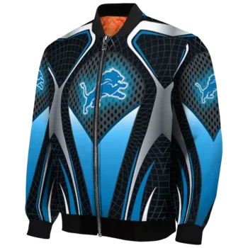 personalized detroit lions mesh chest grey crocs black bomber jacket best selling