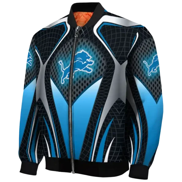 personalized detroit lions mesh chest grey crocs black bomber jacket best selling