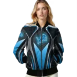 personalized detroit lions mesh chest grey crocs black bomber jacket best selling