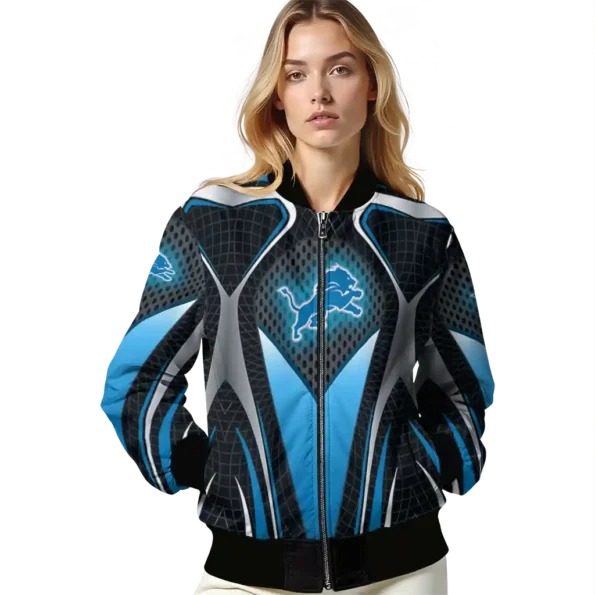 personalized detroit lions mesh chest grey crocs black bomber jacket latest model