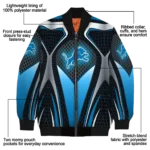 personalized detroit lions mesh chest grey crocs black bomber jacket best selling