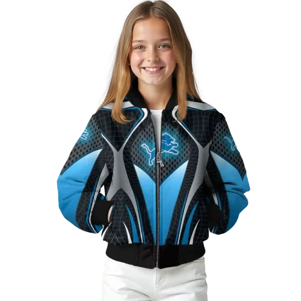 personalized detroit lions mesh chest grey crocs black bomber jacket top rated