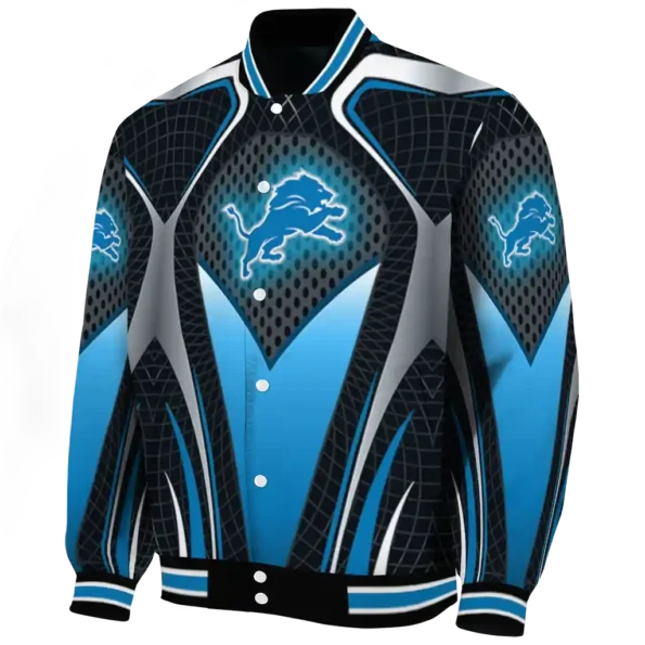 personalized detroit lions mesh chest grey crocs black varsity jacket best selling.webp