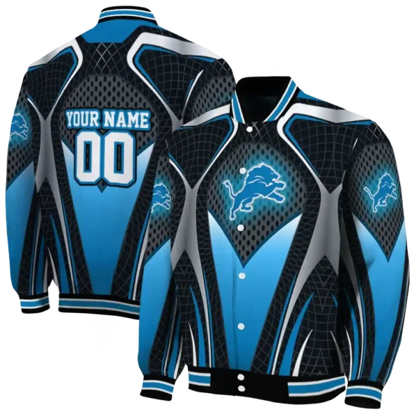 personalized detroit lions mesh chest grey crocs black varsity jacket fashion forward.webp