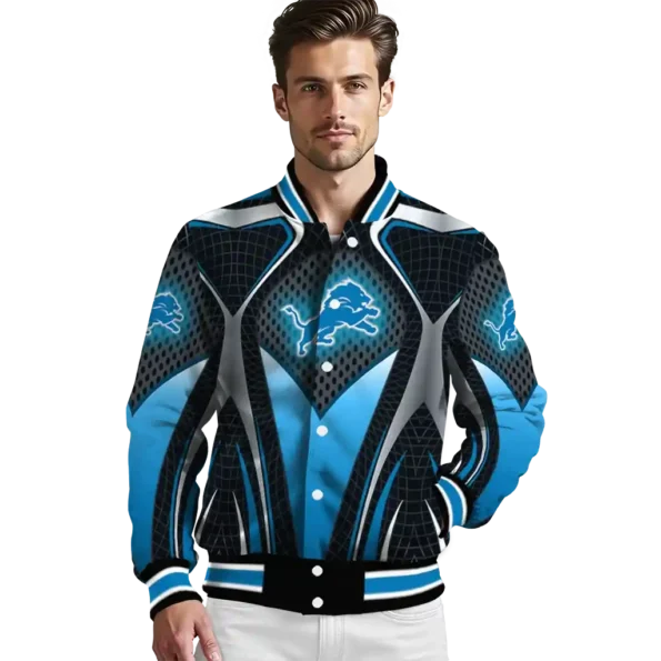 personalized detroit lions mesh chest grey crocs black varsity jacket high quality.webp