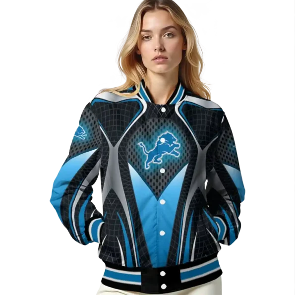personalized detroit lions mesh chest grey crocs black varsity jacket latest model.webp