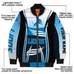 personalized detroit lions mesh effect blue black bomber jacket best selling