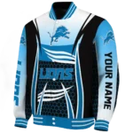 personalized detroit lions mesh effect blue black varsity jacket best selling.webp