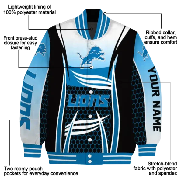 personalized detroit lions mesh effect blue black varsity jacket new arrival.webp