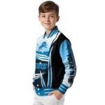 personalized detroit lions mesh effect blue black varsity jacket best selling.webp
