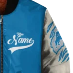 personalized detroit lions razorback outline blue nude bomber jacket best selling