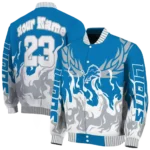 personalized detroit lions winged blaze blue white varsity jacket best selling.webp