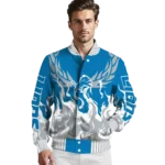 personalized detroit lions winged blaze blue white varsity jacket best selling.webp