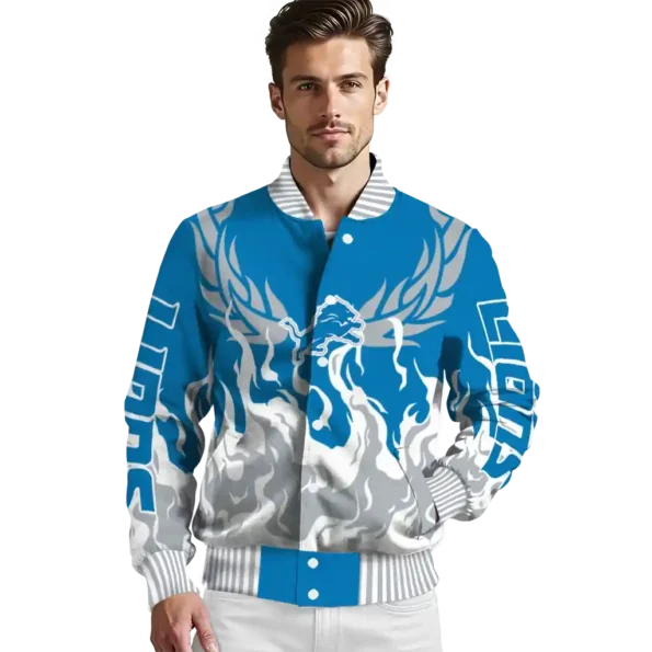 personalized detroit lions winged blaze blue white varsity jacket high quality.webp