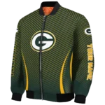 personalized green bay packers chevron arrow green bomber jacket best selling