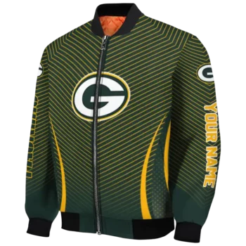 personalized green bay packers chevron arrow green bomber jacket best selling