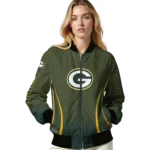 personalized green bay packers chevron arrow green bomber jacket best selling