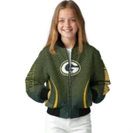 personalized green bay packers chevron arrow green bomber jacket best selling