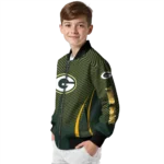 personalized green bay packers chevron arrow green bomber jacket best selling