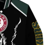 personalized green bay packers claw blood green black varsity jacket best selling.webp