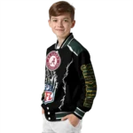 personalized green bay packers claw blood green black varsity jacket best selling.webp