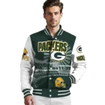 personalized green bay packers ferris arena green white varsity jacket best selling.webp