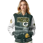 personalized green bay packers ferris arena green white varsity jacket best selling.webp