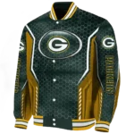 personalized green bay packers power plate green varsity jacket best selling.webp