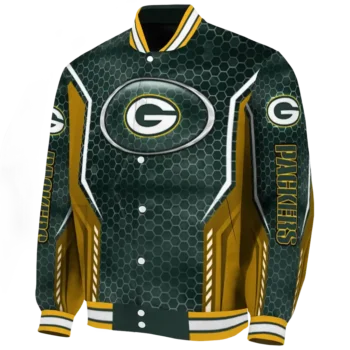 personalized green bay packers power plate green varsity jacket best selling.webp