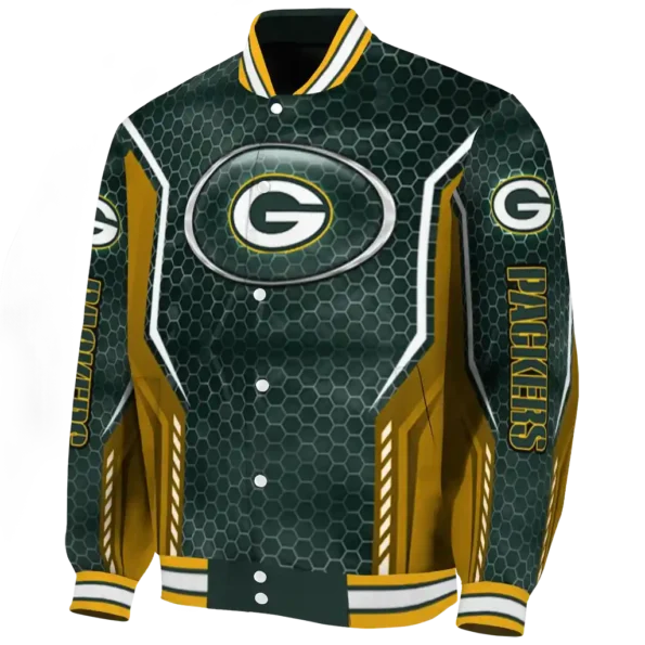 personalized green bay packers power plate green varsity jacket best selling.webp