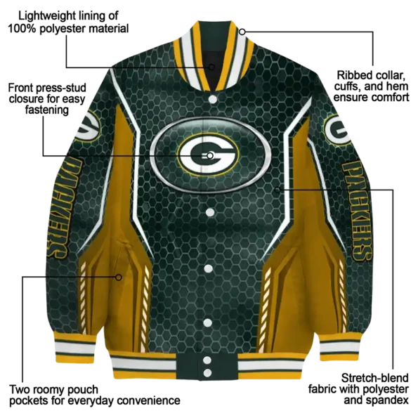 personalized green bay packers power plate green varsity jacket new arrival.webp