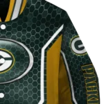 personalized green bay packers power plate green varsity jacket best selling.webp