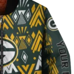 personalized green bay packers pyramid shapes green bomber jacket best selling