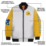personalized green bay packers speckled arms green gray bomber jacket best selling