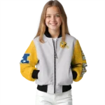 personalized green bay packers speckled arms green gray bomber jacket best selling