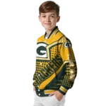 personalized green bay packers star burst green varsity jacket best selling.webp