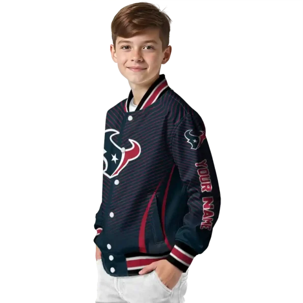 personalized houston texans chevron arrow blue varsity jacket trendy.webp
