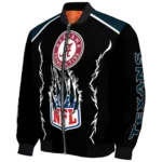 personalized houston texans claw blood blue black bomber jacket best selling