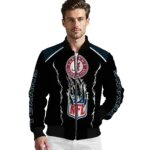 personalized houston texans claw blood blue black bomber jacket best selling
