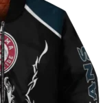 personalized houston texans claw blood blue black bomber jacket best selling
